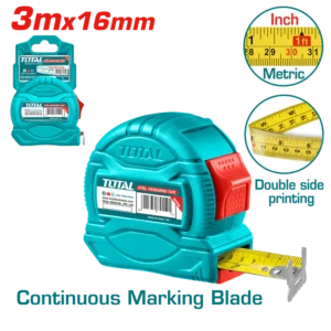 متر قياس 3 متر × 16 مم شريط قياس معدن ( مم / بوصه ) TMT34316 توتال تولز