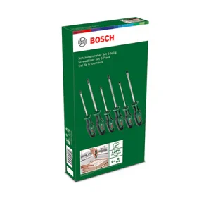 طقم مفكات صليبة و عادة و نجمه 6 قطع من بوش - 1600A02BX7